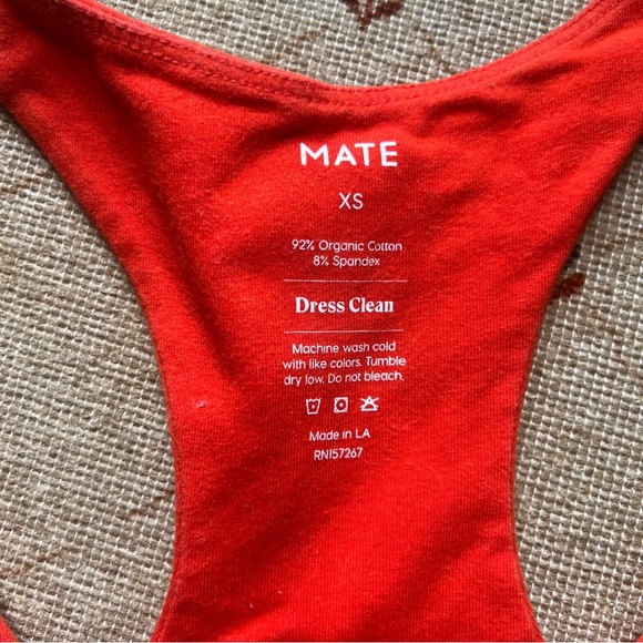 MATE Red Racerback Sports Bra - Picture 2 of 3